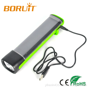 Cree Led Solar Power USB Charging Flashlight With Power Bank Function